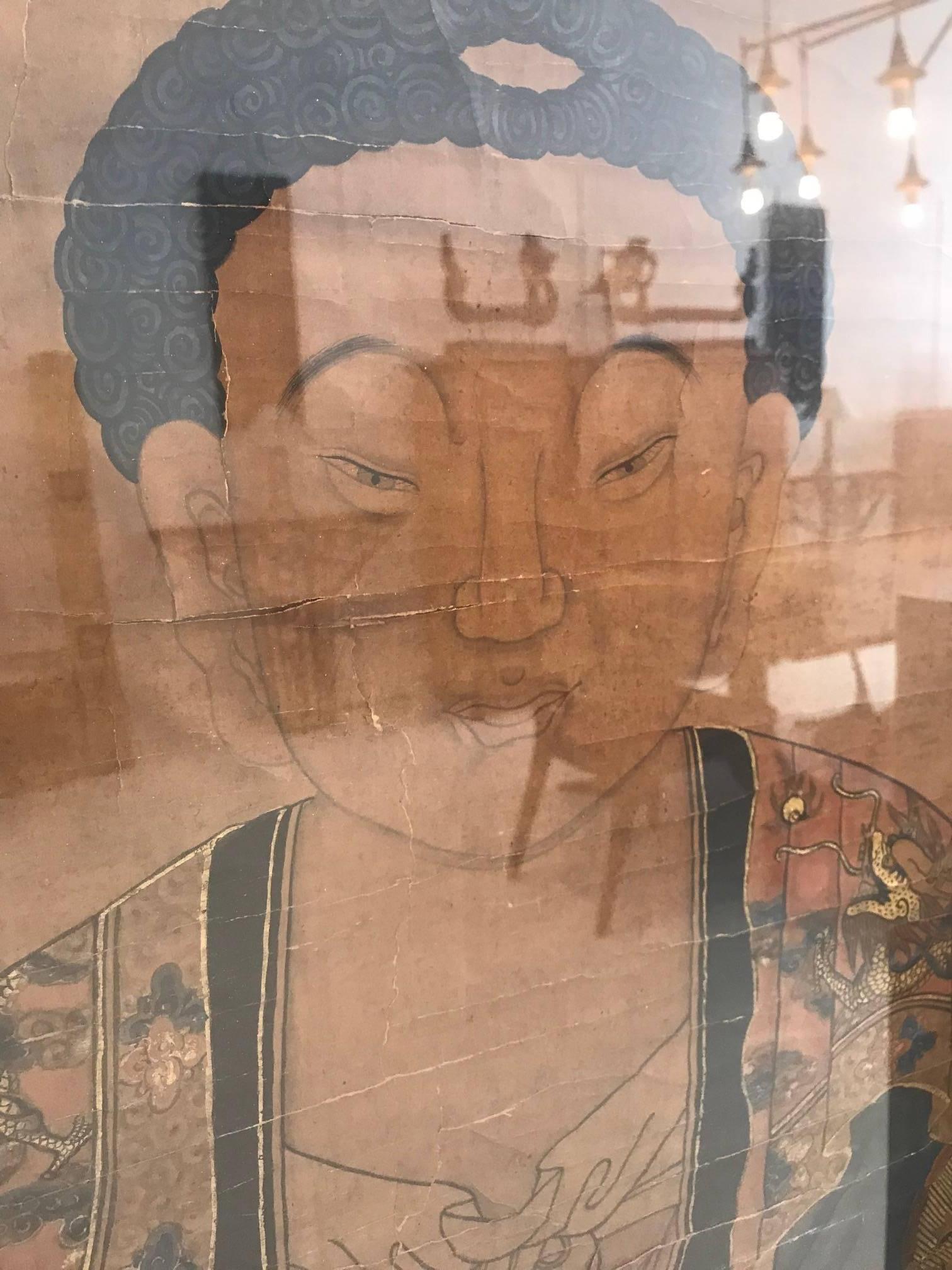 Pair of Framed of Antique Buddhism Paintings 2