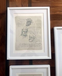 Group of Three Works on Paper by Jose Luis Cuevas, framed