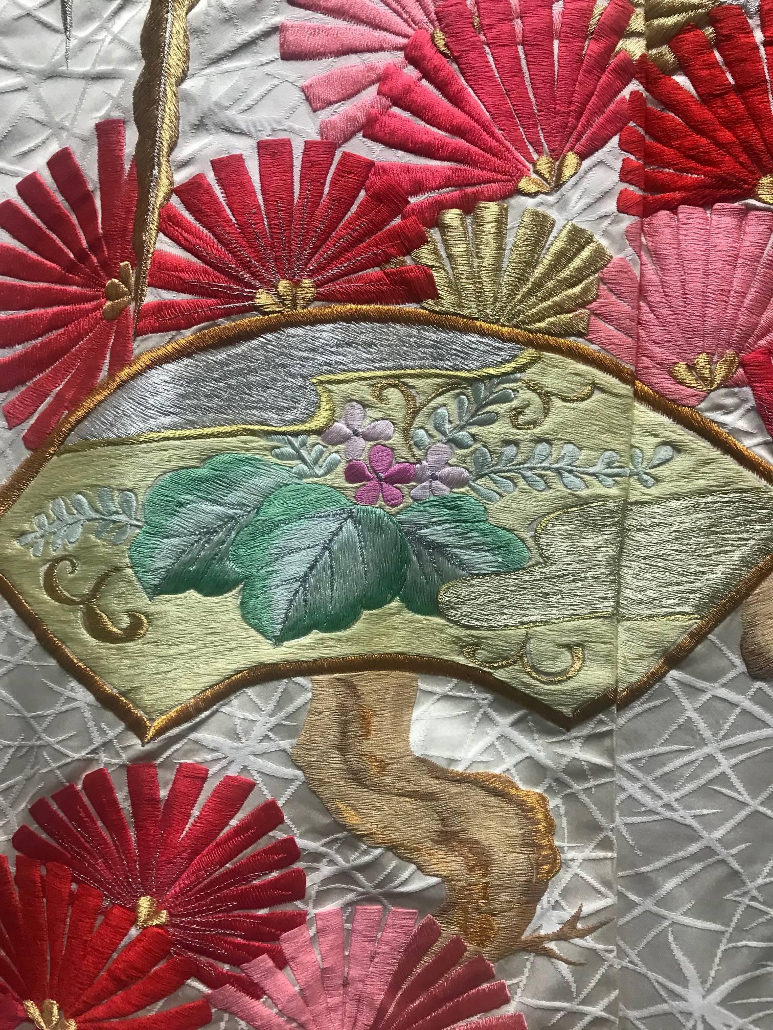 Beautiful Art Deco Style Japanese Ceremonial Kimono For Sale 1