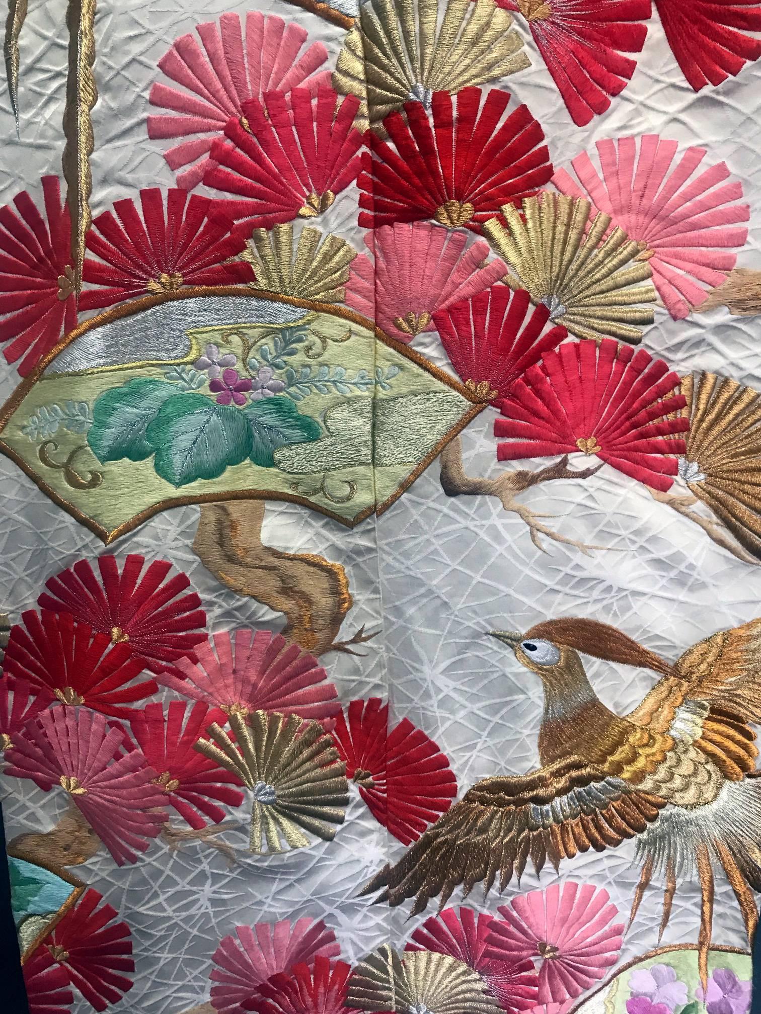 Textile Magnifique kimono de cérémonie japonais de style Art déco en vente