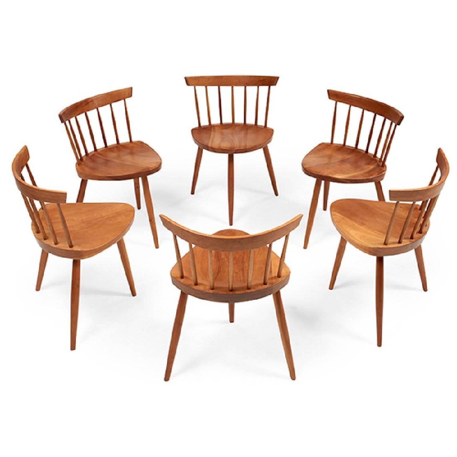 Early Set of Six Mira Chairs by George Nakashima