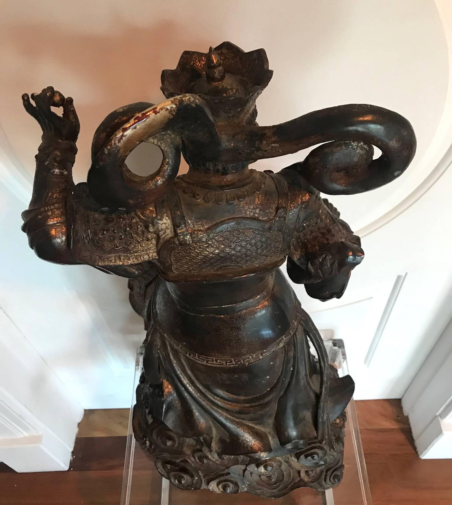 An Antique Statue of a Buddhist Guardian 2