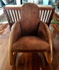 Crescent Rocker by Wendell Castle in Rare Zebra Wood