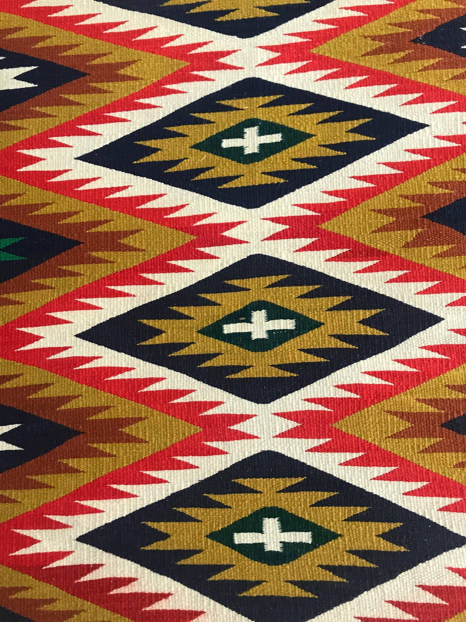 Framed Navajo Germantown Weaving In Good Condition In Atlanta, GA