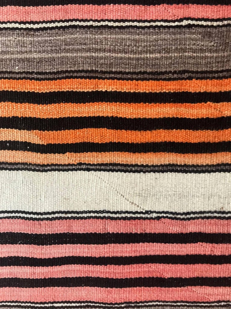 Wool Old Navajo Banded Blanket Diyog Weaving For Sale