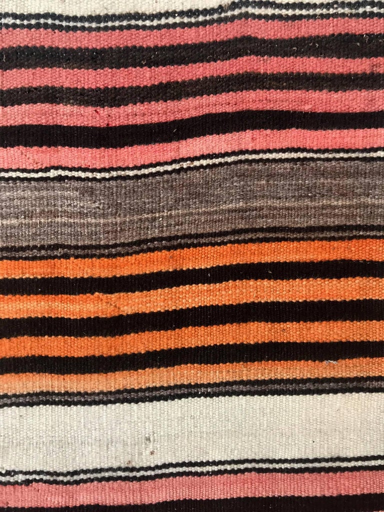 Old Navajo Banded Blanket Diyog Weaving For Sale 1