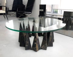 Rare Sculpted Pyramid Coffee Table by Paul Evans for Directional