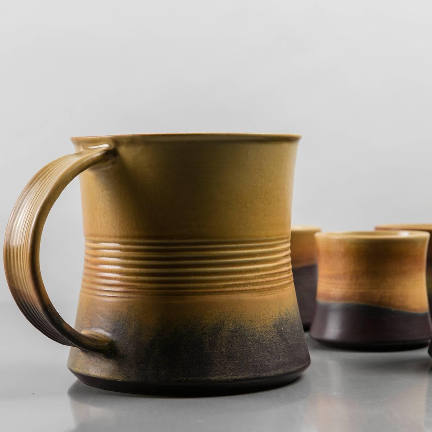 Ceramic Set by Franco Bucci for Laboratorio Pesaro, Italy, 1970s In Good Condition For Sale In Milan, IT