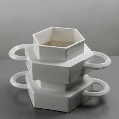 Set aus zwei Tafelaufsätzen aus Keramik von Gabbianelli, Italien, 1970er Jahre