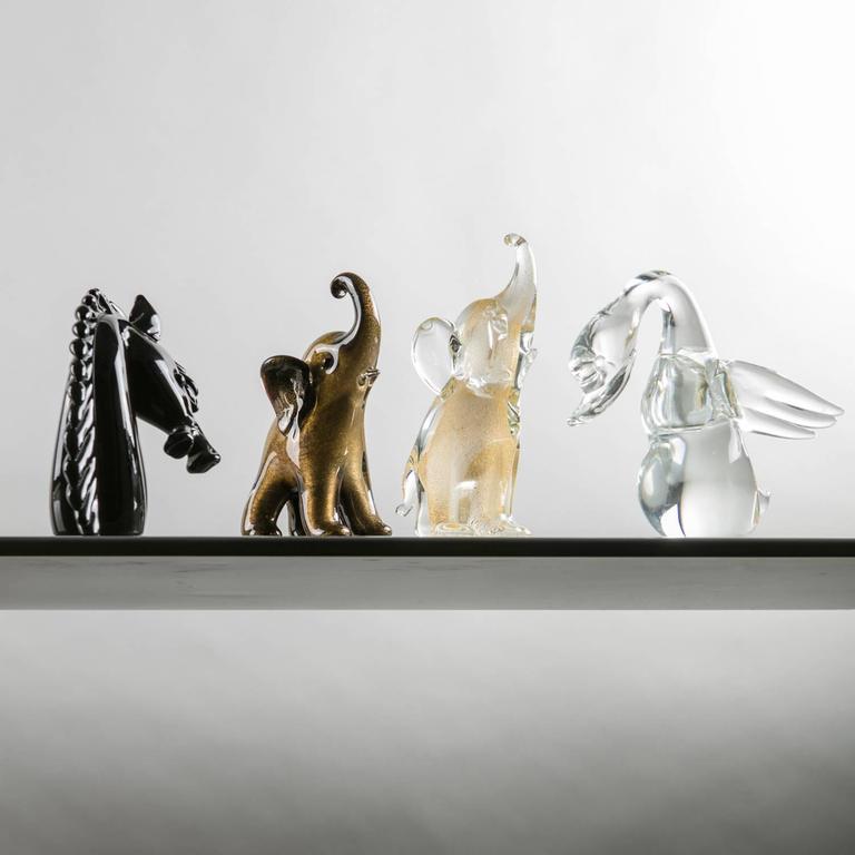 Murano Glass Animals by Archimede Seguso for Seguso Vetri d'Arte