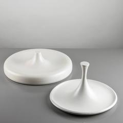 Set of Two Large Ceramic Centerpieces, Italy, 1970s