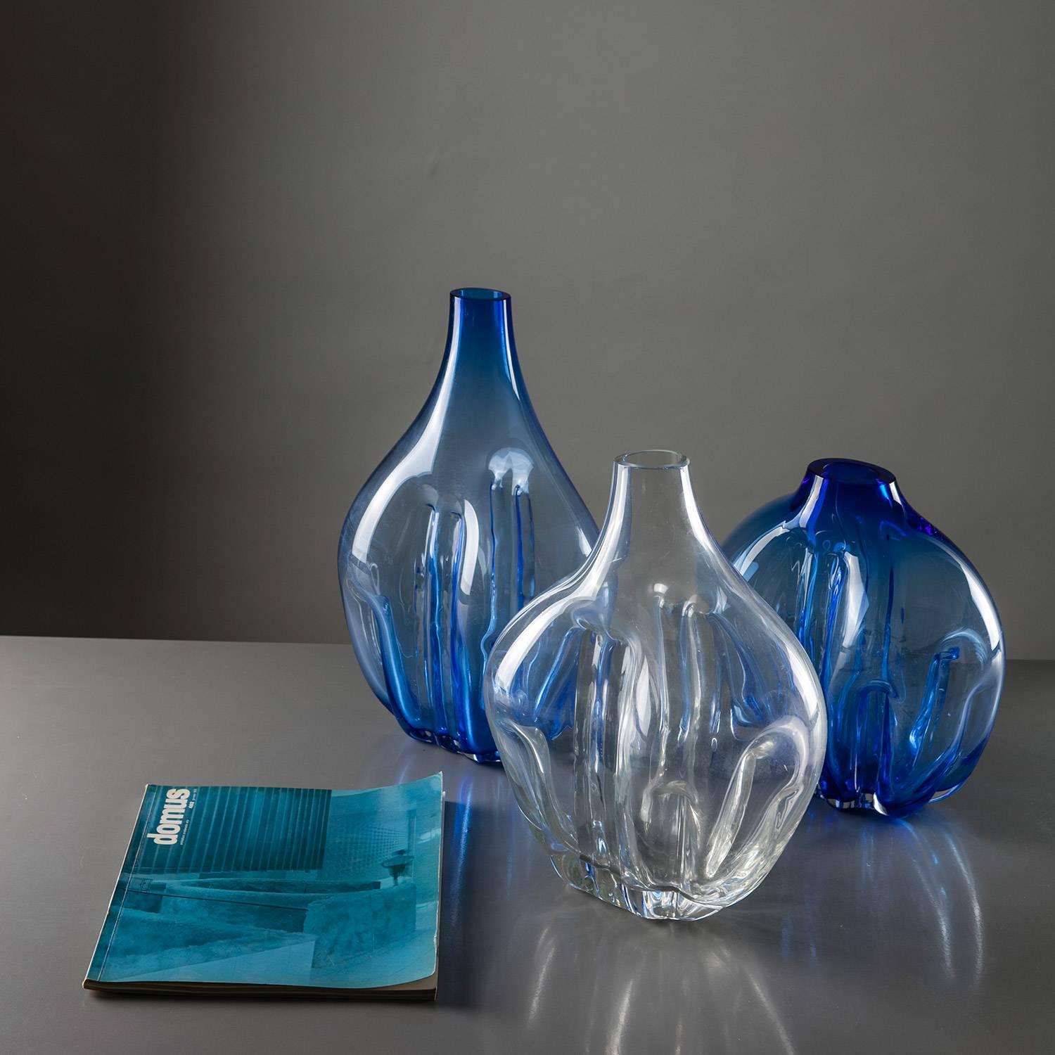 Set of Three Murano Glass Vases by Toni Zuccheri, Italy, 1970s For Sale 5