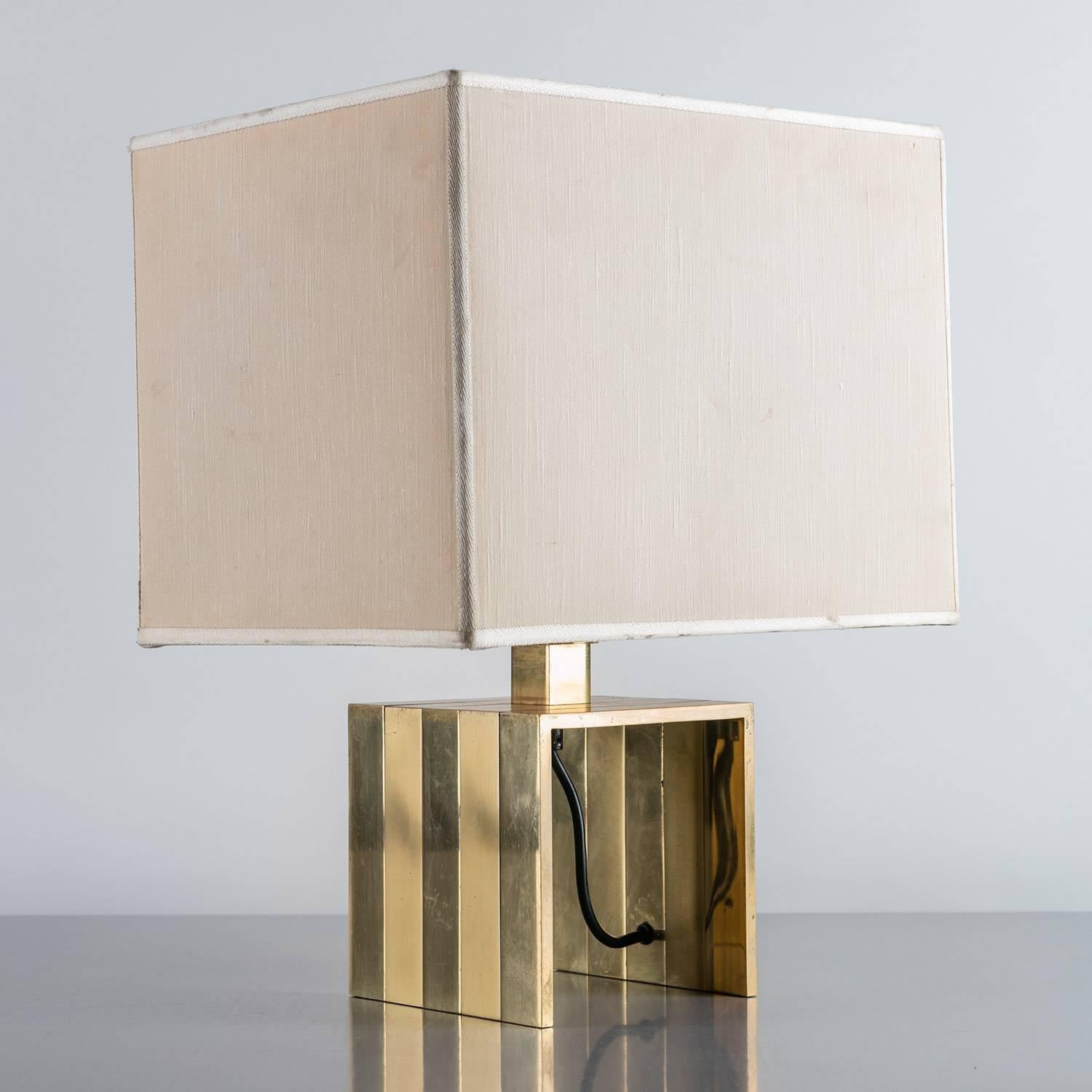 Italian Brass Table Lamp by F.lli Martini, Italy, 1970s For Sale