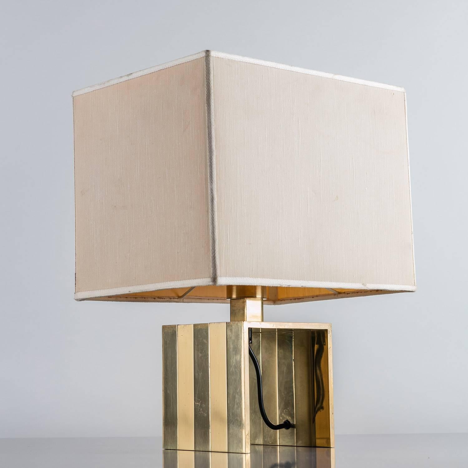 Brass Table Lamp by F.lli Martini, Italy, 1970s In Good Condition For Sale In Milan, IT