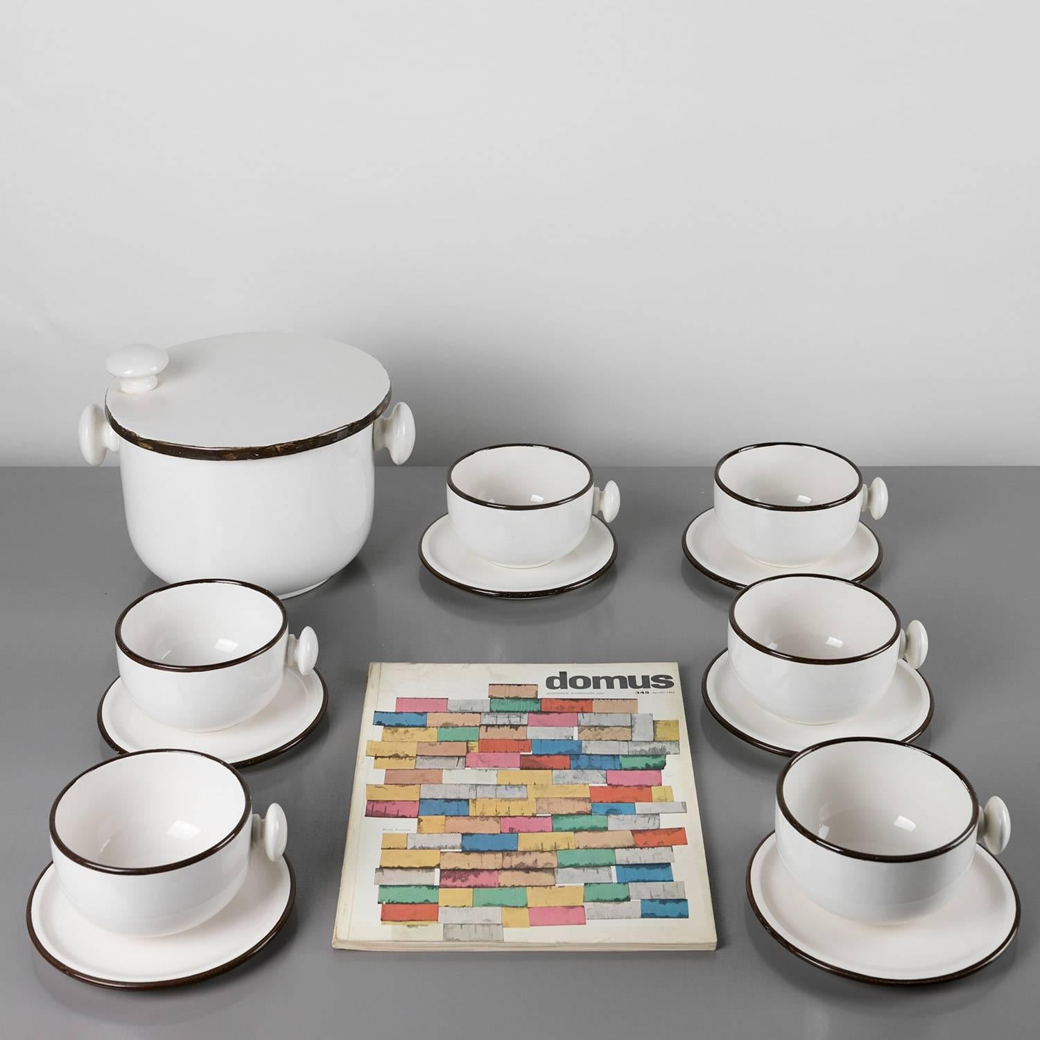 Enzo Bioli Ceramic Dining Set for Il Picchio 4