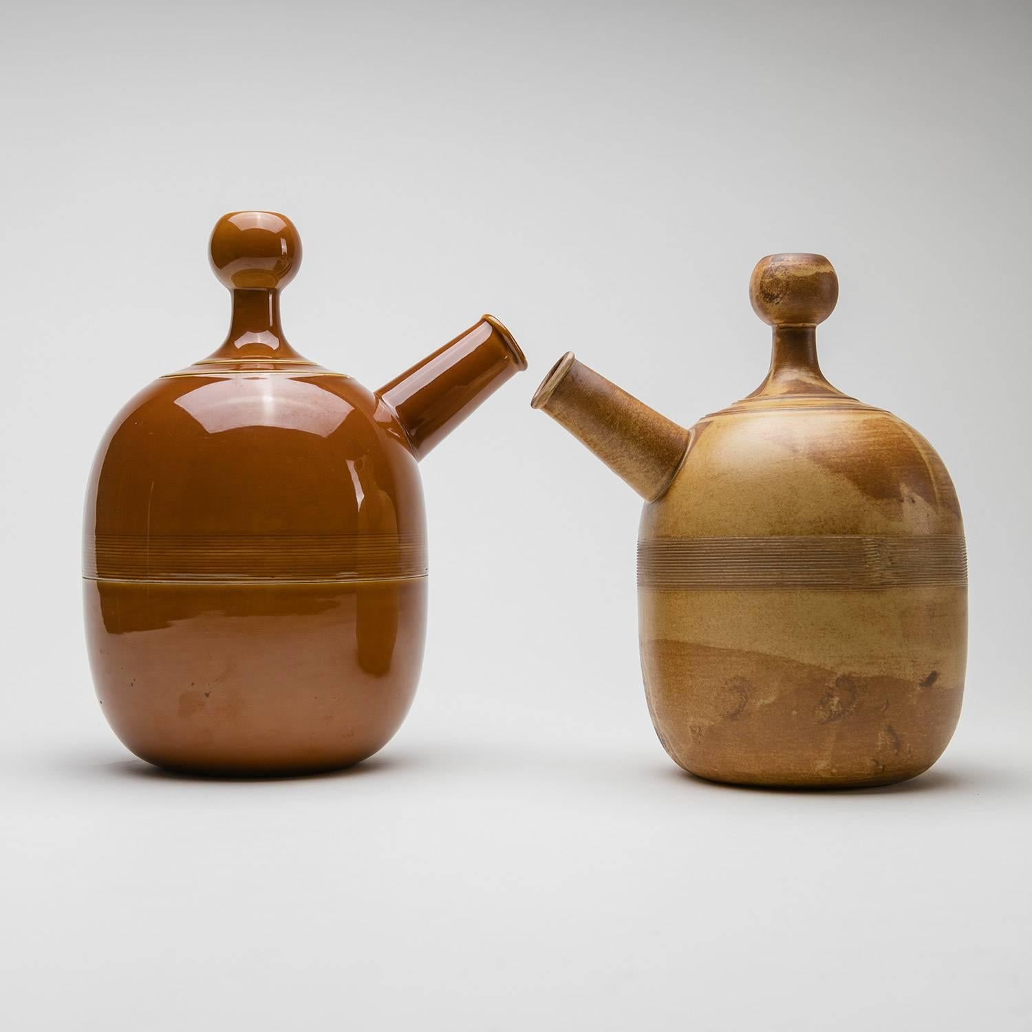 Keramik-Teeservice „Compact“ von Ambrogio Pozzi für Ceramica Franco Pozzi, 1960er Jahre (Mitte des 20. Jahrhunderts) im Angebot