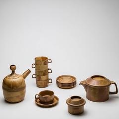 Juego de Té de Cerámica "Compacto" de Ambrogio Pozzi para Ceramica Franco Pozzi, años 60