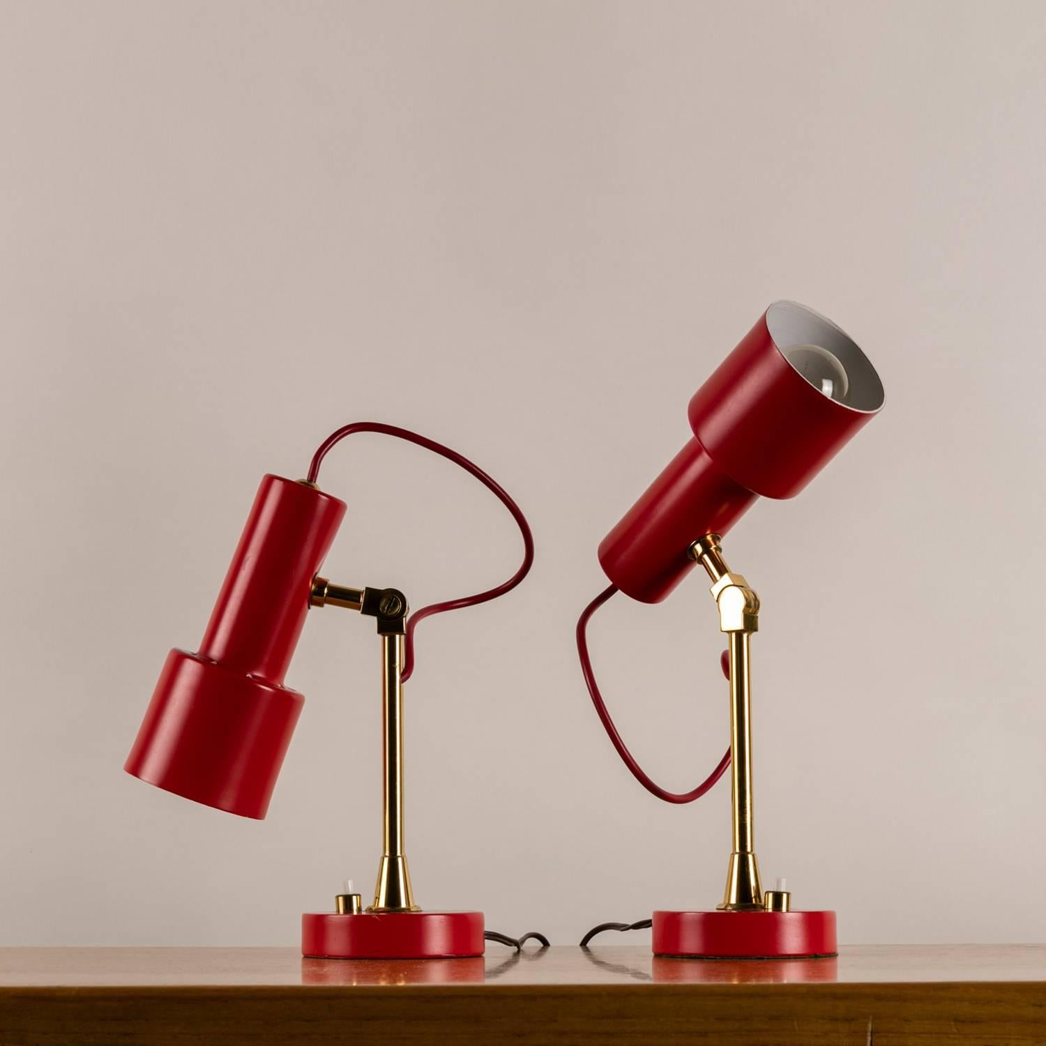 Italian Pair of Table Lamps by Stilux