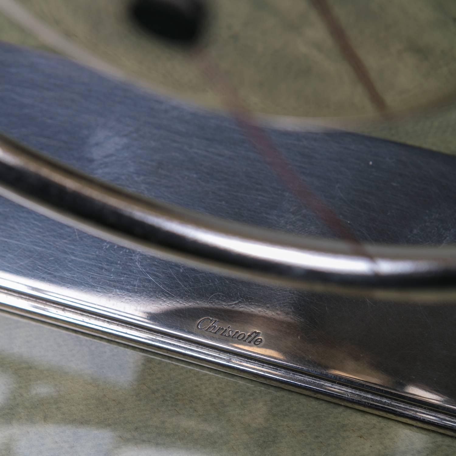 silver clock desk