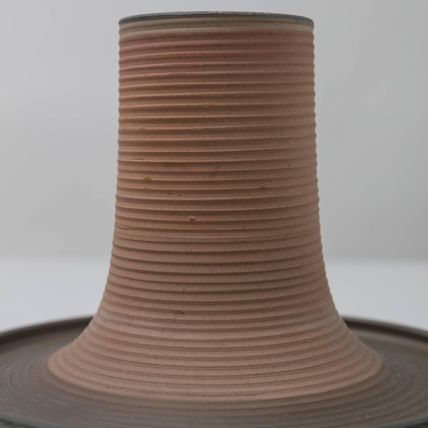 Glazed Ceramic Vase by Franco Bucci for Laboratorio Pesaro, Italy, 1970s In Good Condition For Sale In Milan, IT