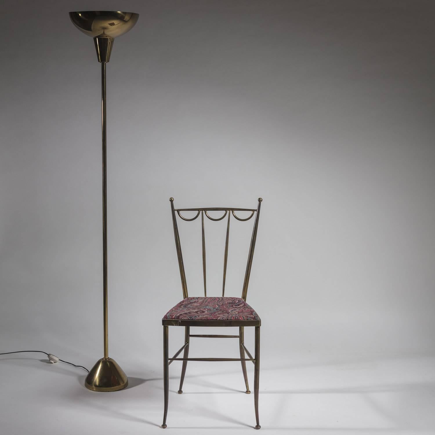Italian Outstanding Set of 12 Chiavari Brass Chairs
