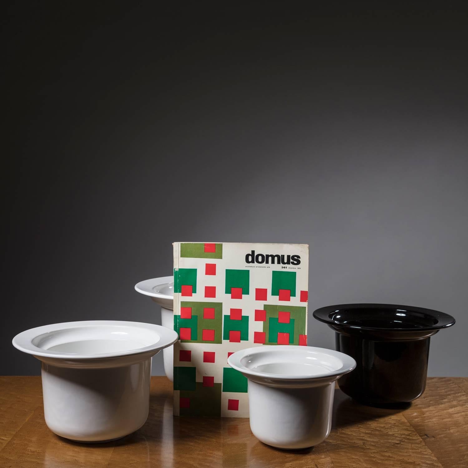 Set von vier Keramikvasen von Roberto Arioli für Gabbianelli, Italien, 1960er Jahre im Zustand „Gut“ im Angebot in Milan, IT
