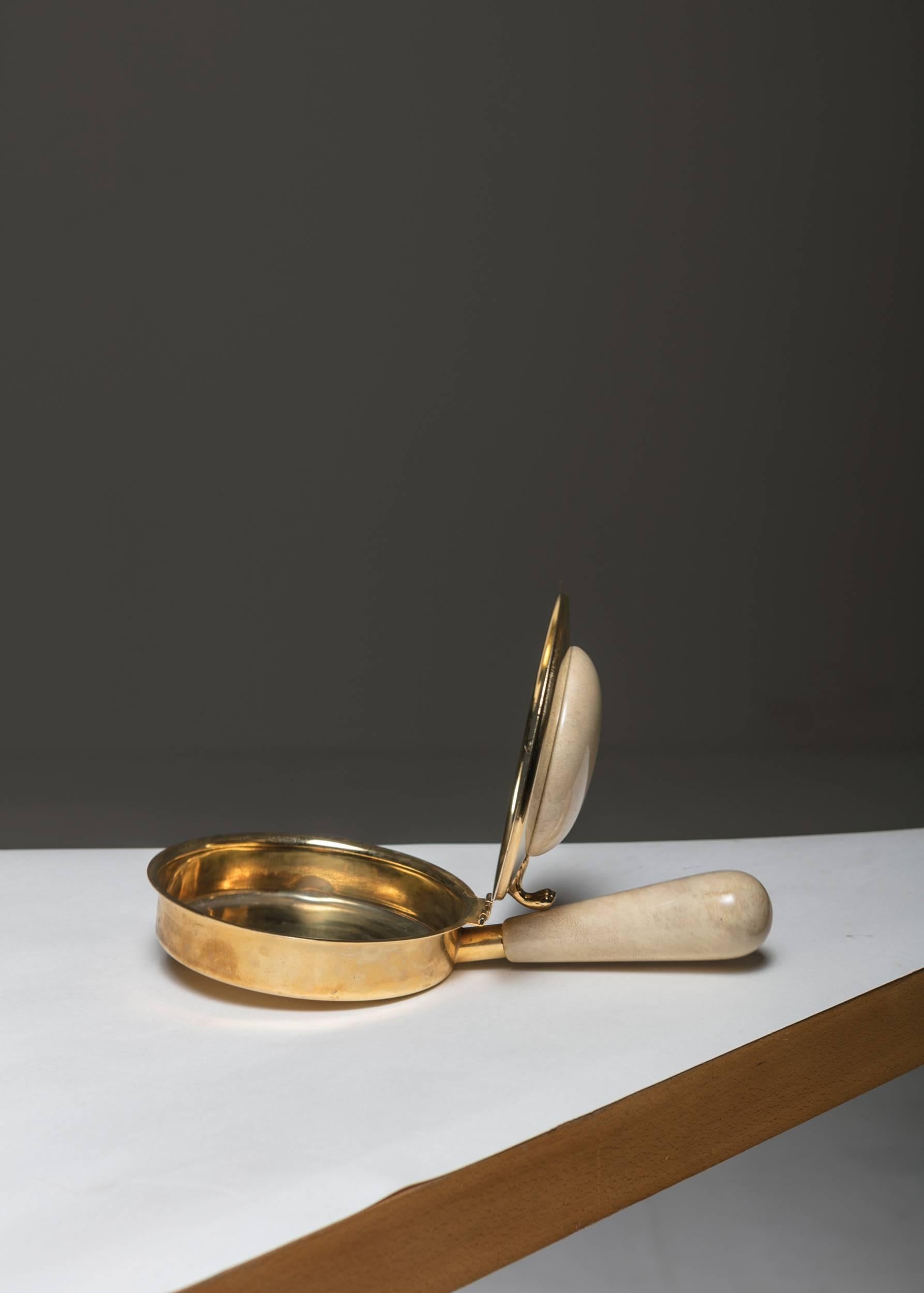 Beautifully detailed serving piece by Aldo Tura.