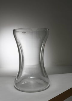Large Crystal Vase by Barbini, Italy, 1970s