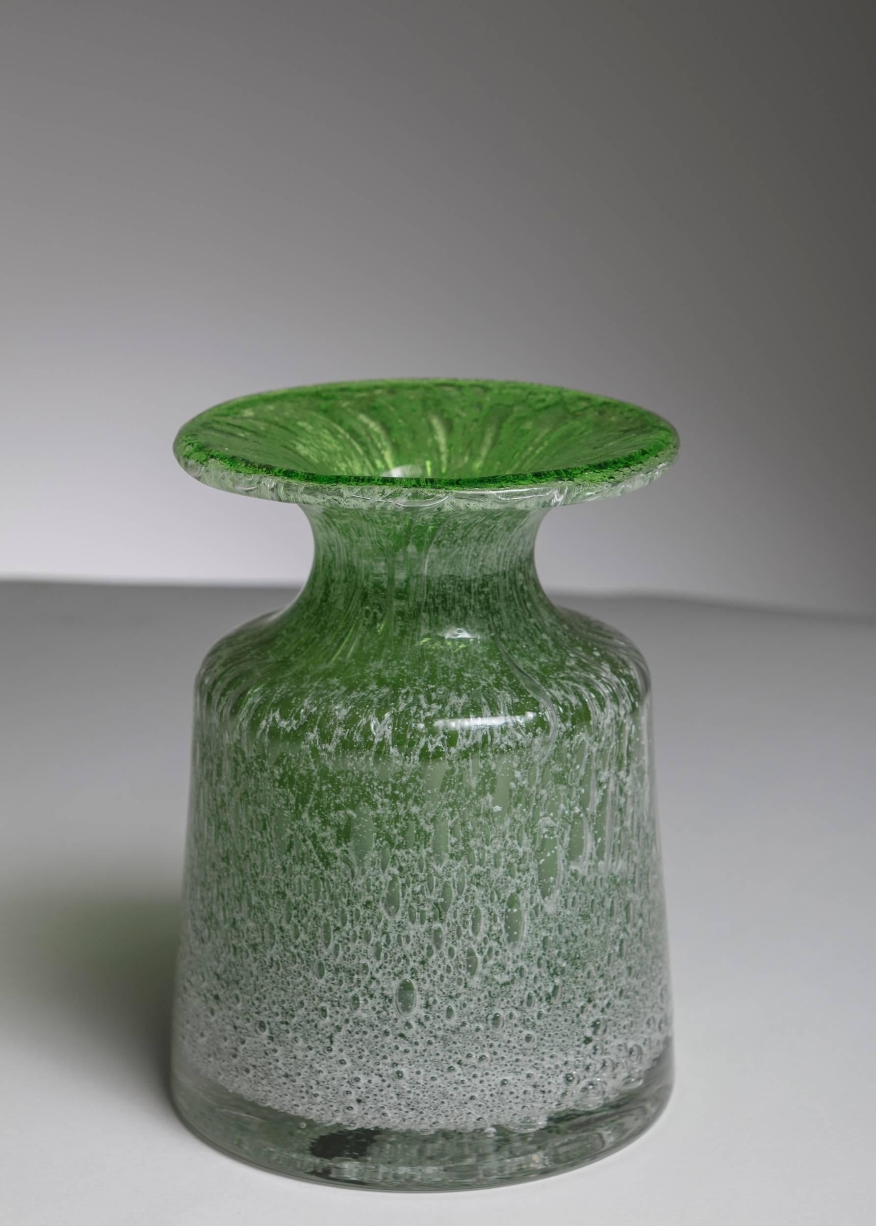 Mid-20th Century Set of Two Green Murano Glass Pieces, Italy, 1960s For Sale