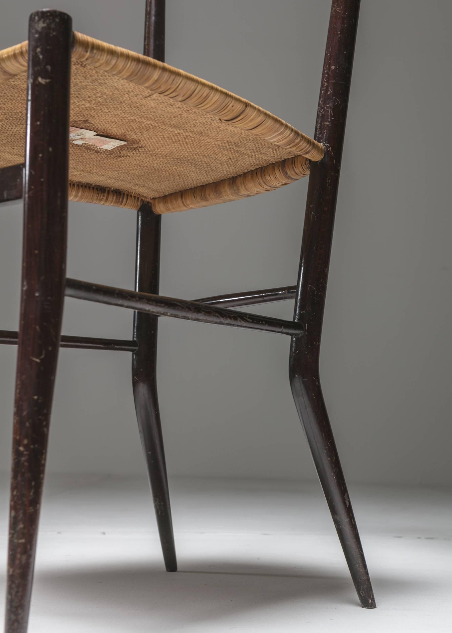 Wood High Back Chiavari Chair by Sanguineti for Colombo