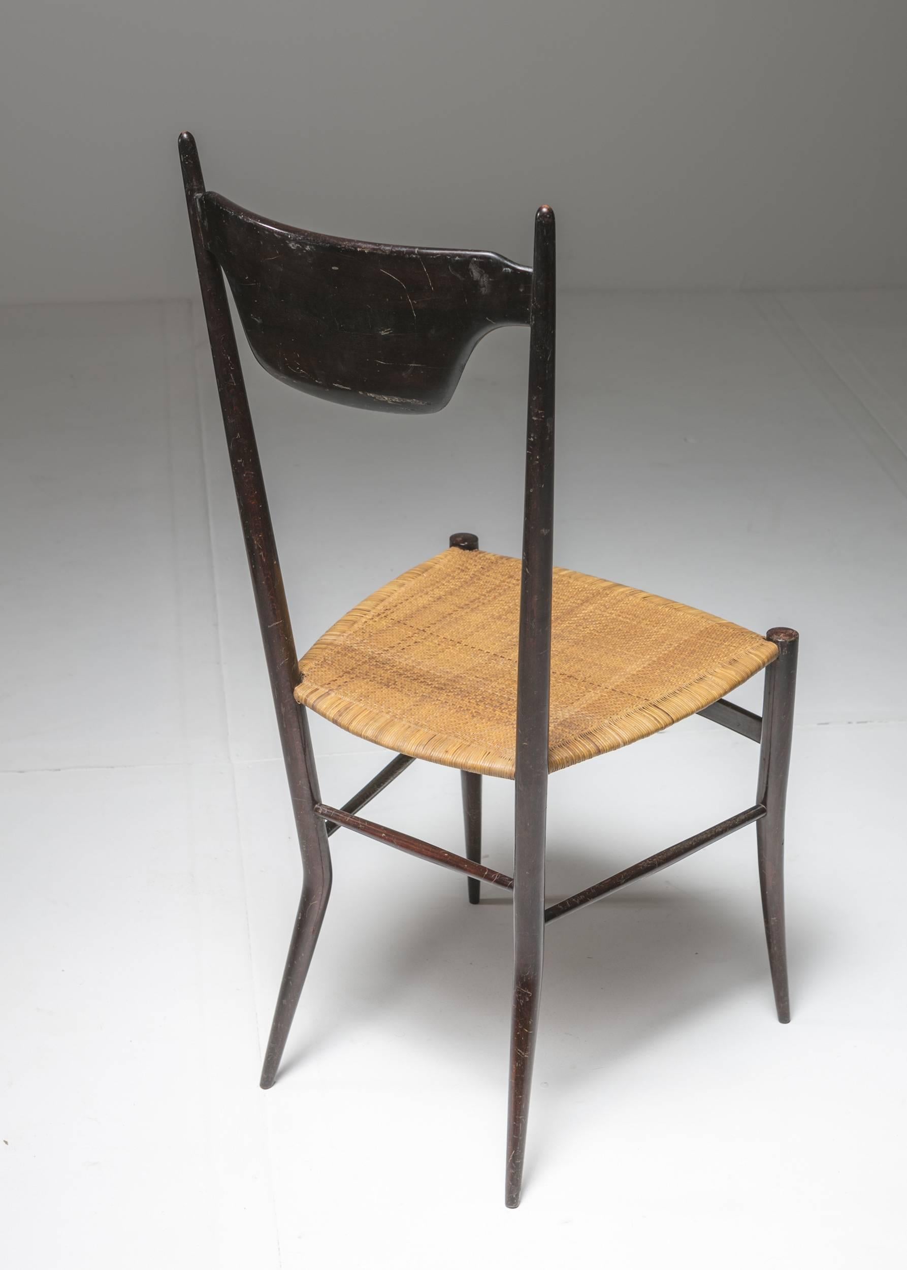 Mid-20th Century High Back Chiavari Chair by Sanguineti for Colombo