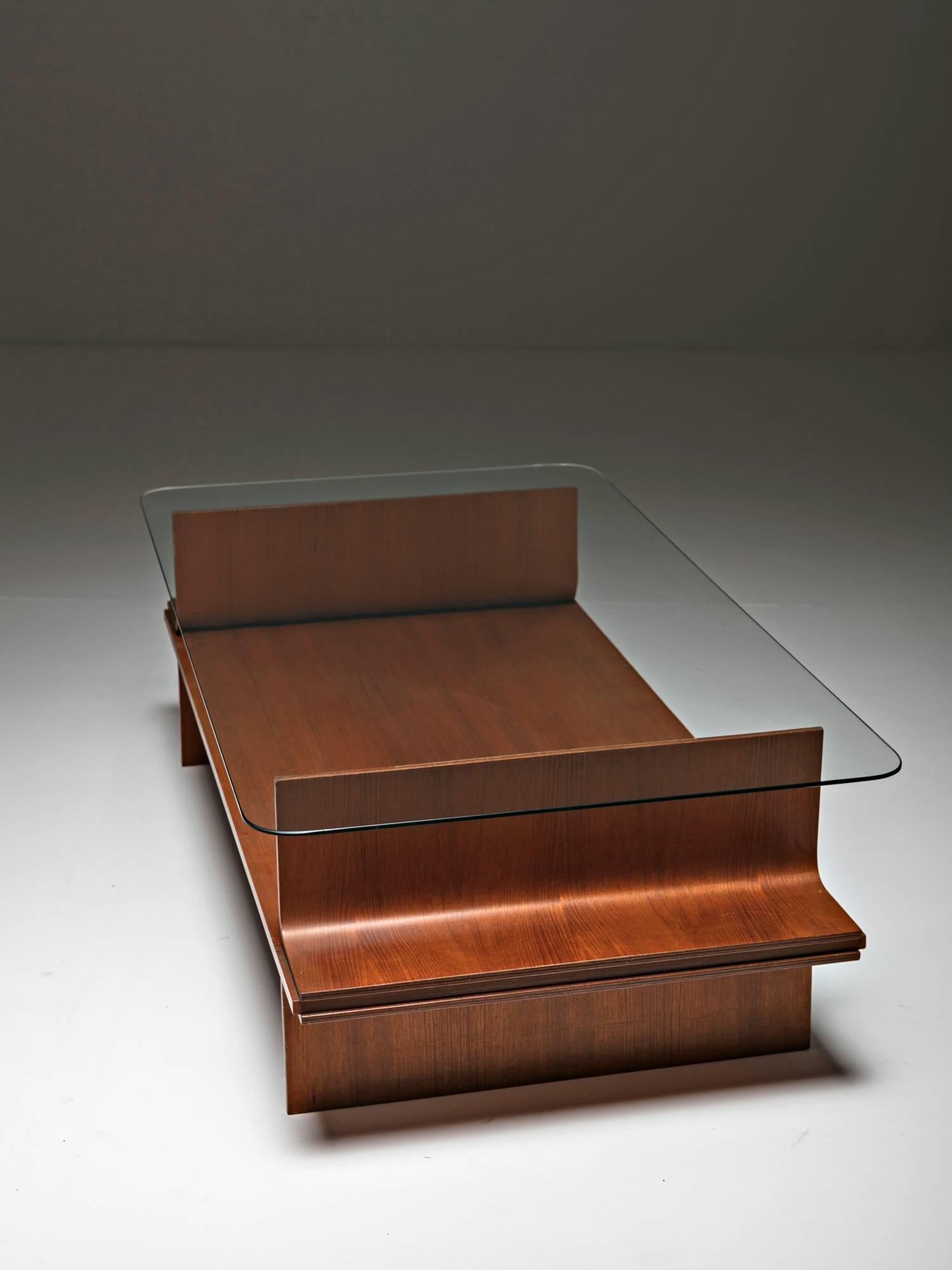 Italian Plywood Coffee Table by Cassina