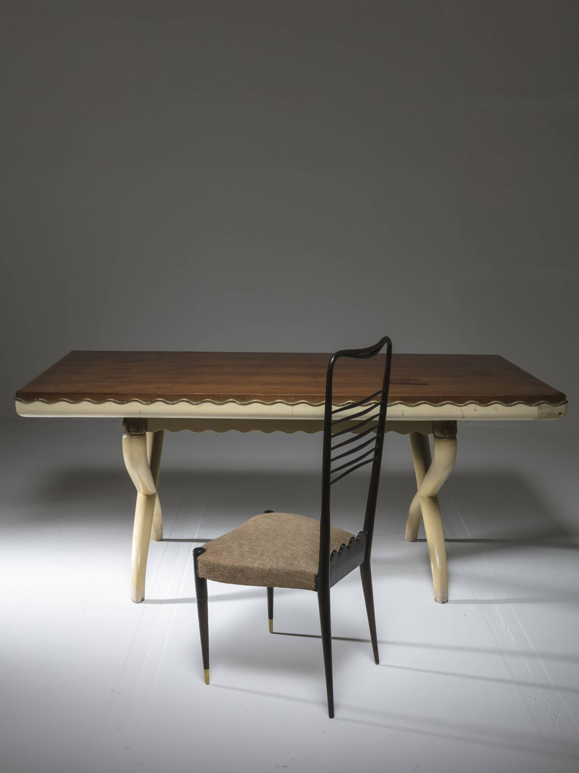 Italian, 1930s Table in the Style of Tomaso Buzzi In Fair Condition In Milan, IT