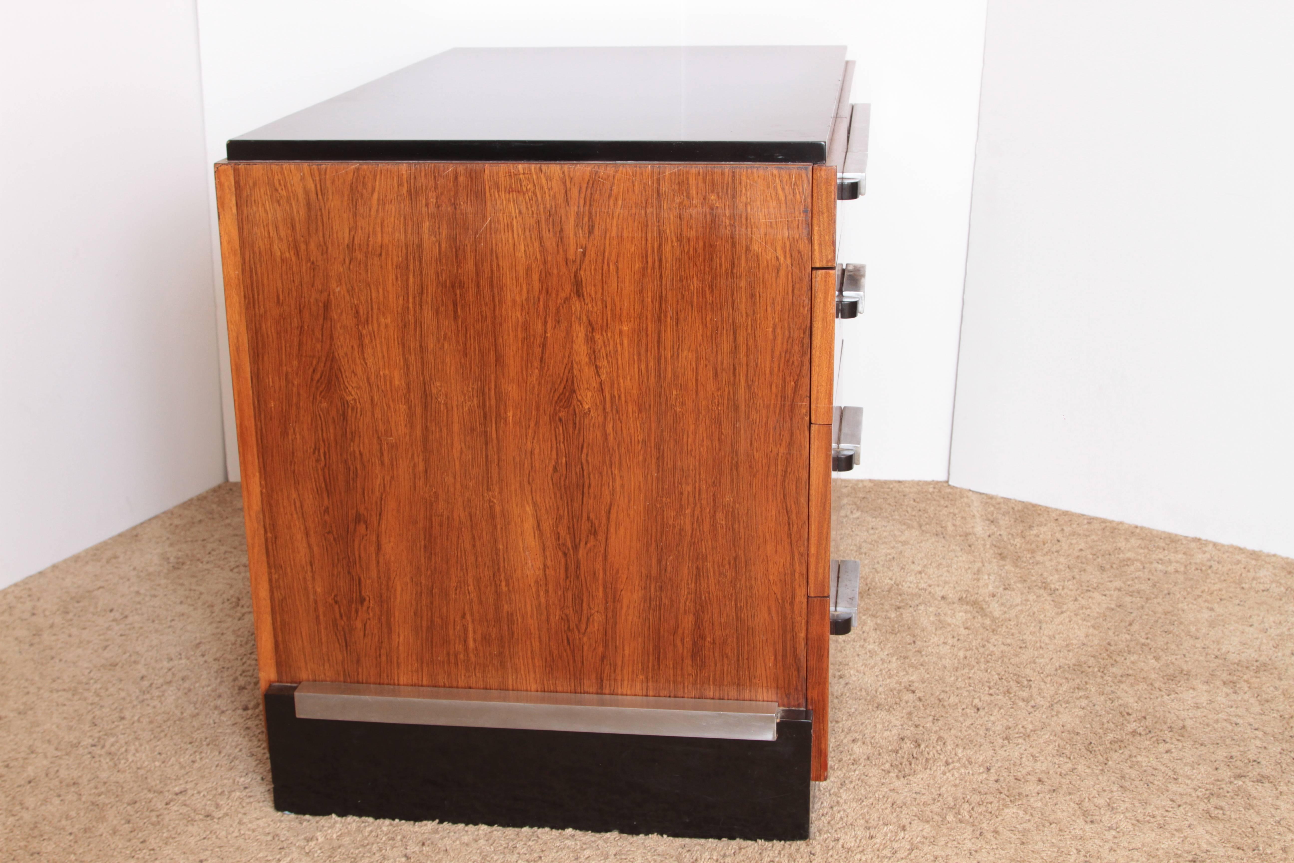 Aluminum Machine Age Art Deco Donald Deskey for Widdicomb Asymmetric Desk For Sale