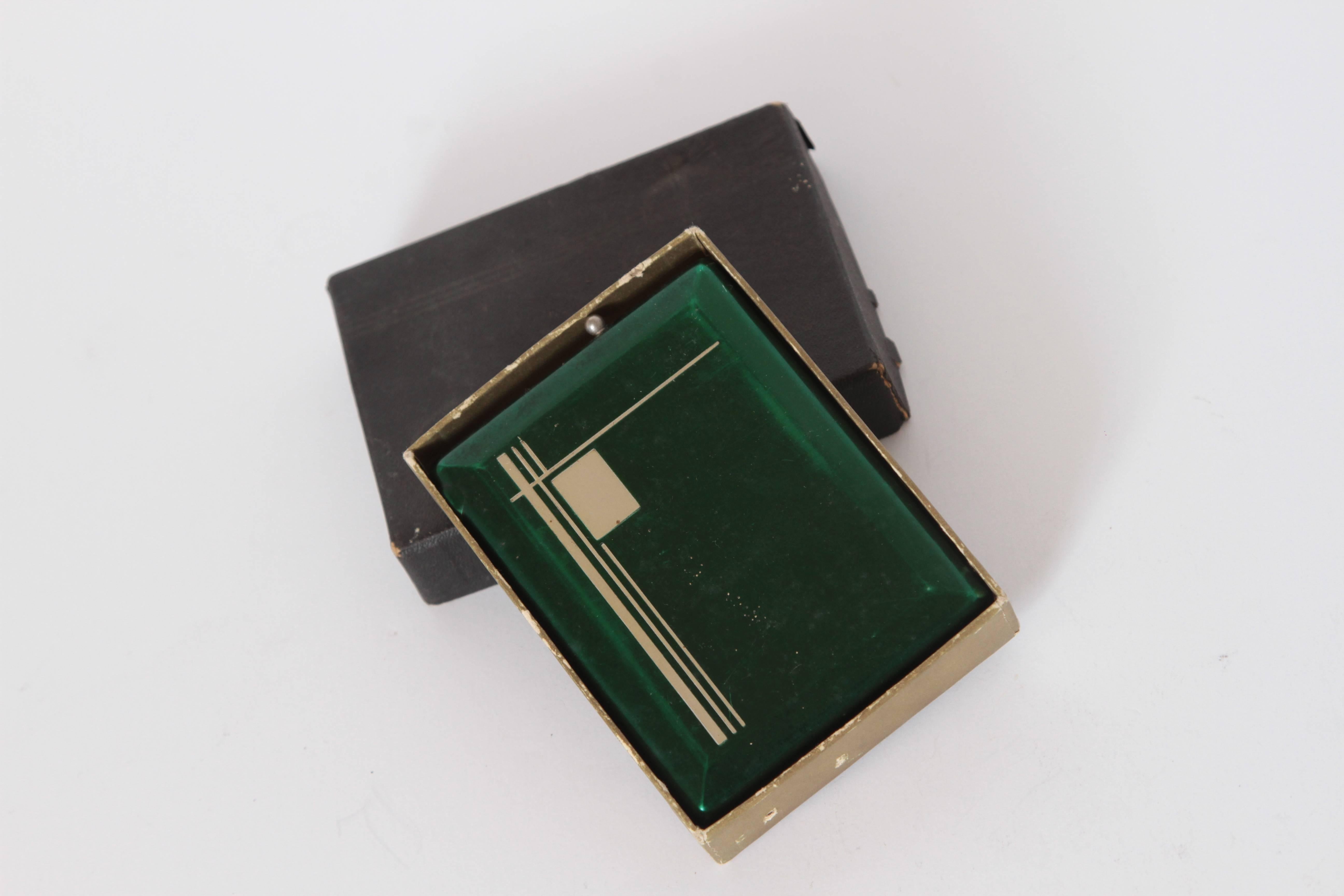 Mid-20th Century Machine Age Art Deco Magic Case Automatic Cigarette Case and Lighter For Sale