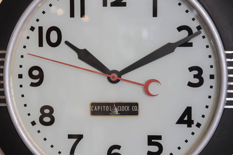 インテリア時計 1930's Hammond Synchronous Wall Clock Art Deco Machine Age Wall Clock Hammond Synchronous at