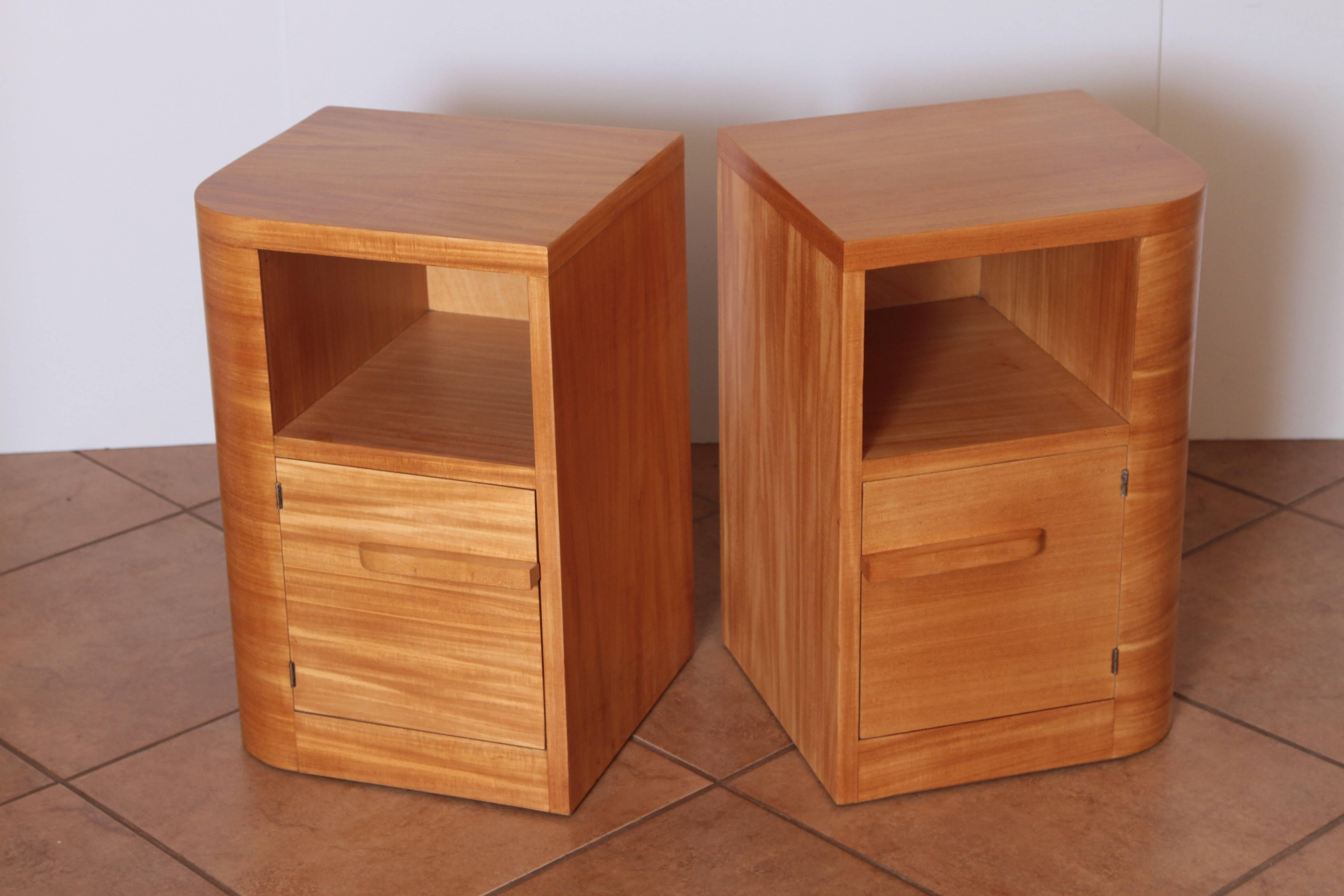 Art Deco Modern Age Nightstands / End Tables, Manner of Donald Deskey, Pair 3