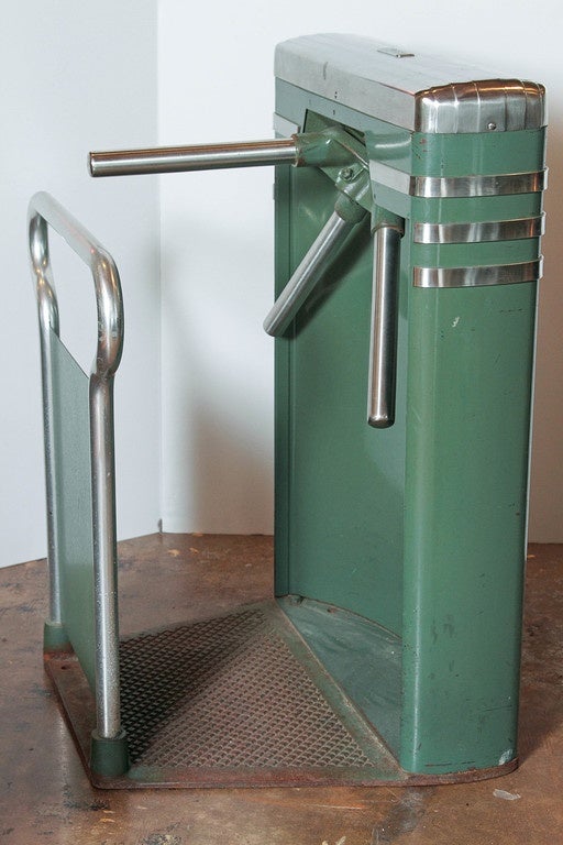 American Original Machine Age John Vassos Turnstile for Perey, circa 1938