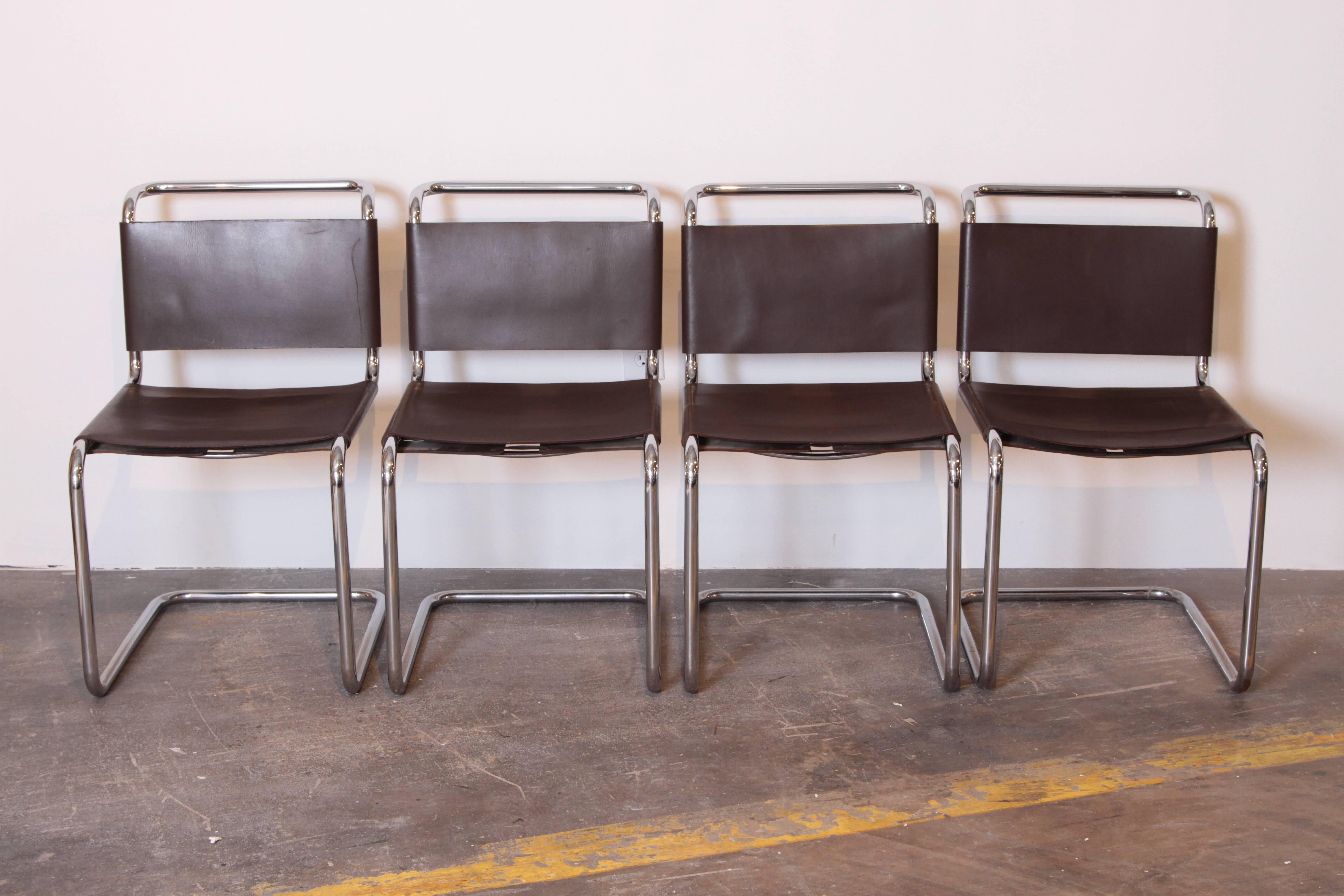 1978 Knoll Spoleto Mid Century Side Chairs by Ufficio Tecnico  Set of Four 

Classic compact design introduced in 1971 by Knoll's In-House Design team (U-T).
Winner of multiple period design awards, as a more functional version of earlier Mies, Stam