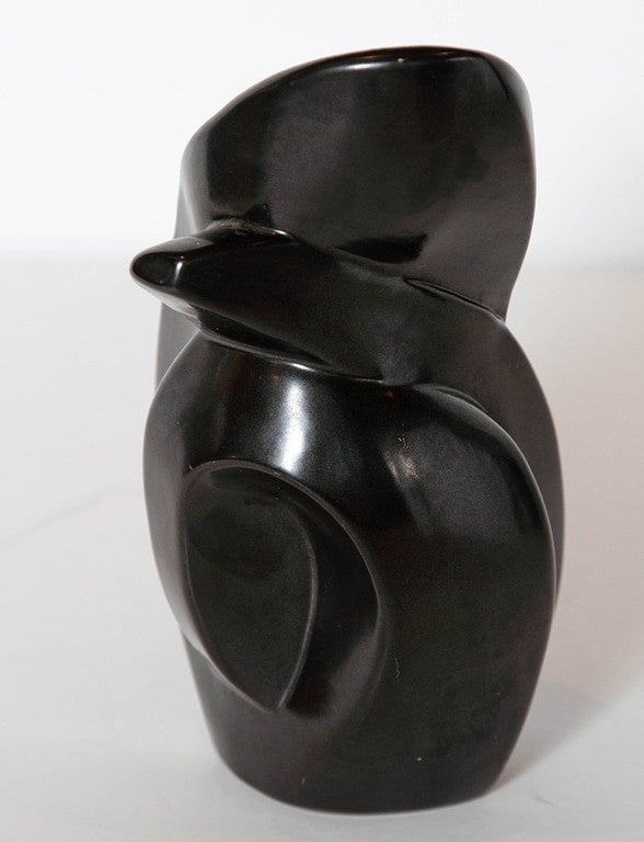 Art Deco Modernist Biomorphic or Cubist Vase by Belle Kogan for Red Wing