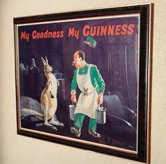 Vintage Large, Signed Guinness Beer Poster by John Gilroy