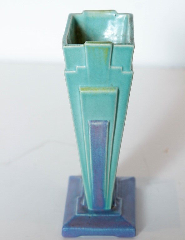 Great Britain (UK) Cubist, Geometric 1930s Art Deco Signed British Vase by Bretby
