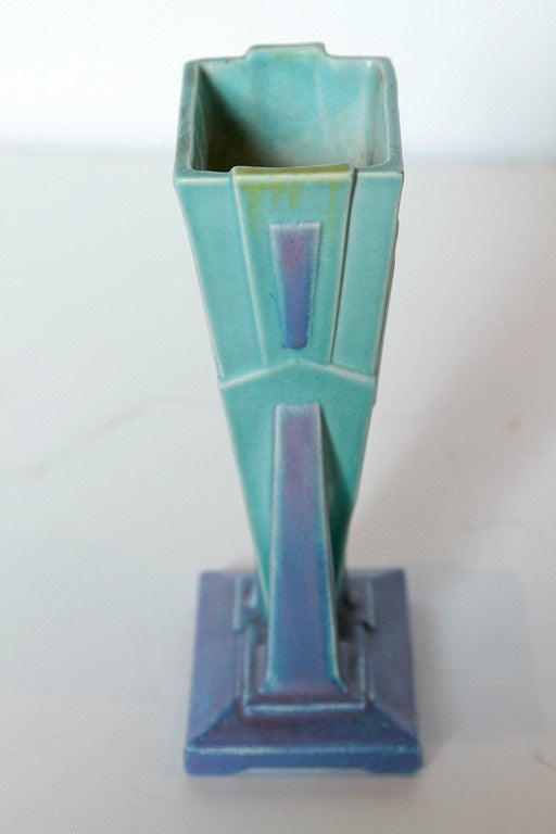 Cubist, Geometric 1930s Art Deco Signed British Vase by Bretby 2