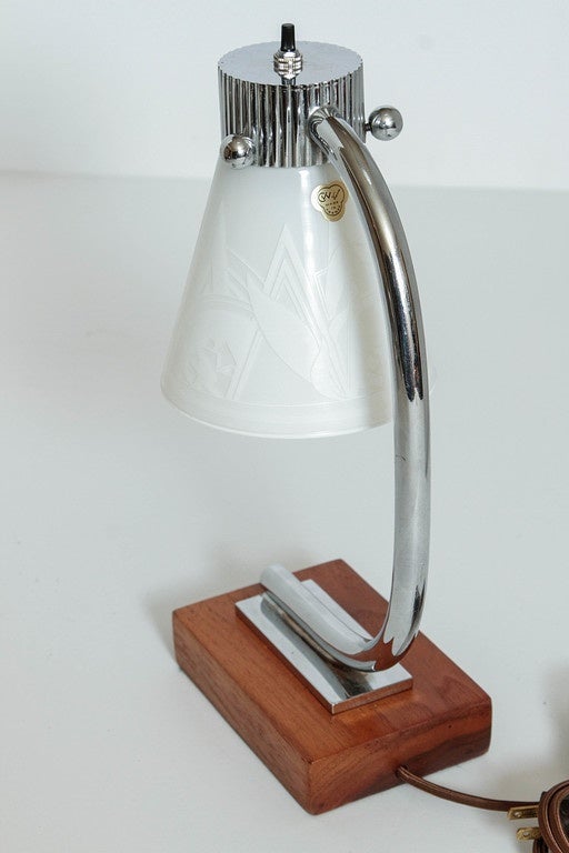 Art Deco Vintage Streamline Machine Age Desk Lamp For Sale
