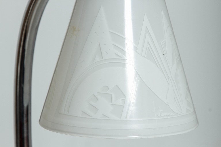 Vintage Streamline Machine Age Desk Lamp For Sale 3