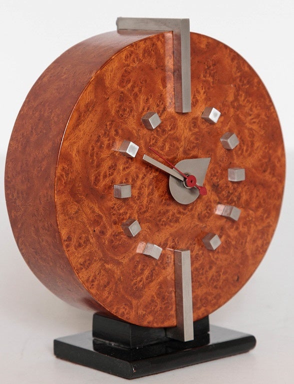 Machine Age Art Deco Gilbert Rohde Herman Miller 1933 Century of Progress World's Fair clock, no. 4725 B

Rare example, debuted at 1933 century of progress World's Fair and produced for only a few years in limited quantities.
One of Rohde's finest