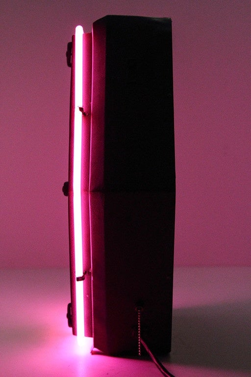 vintage neon clock