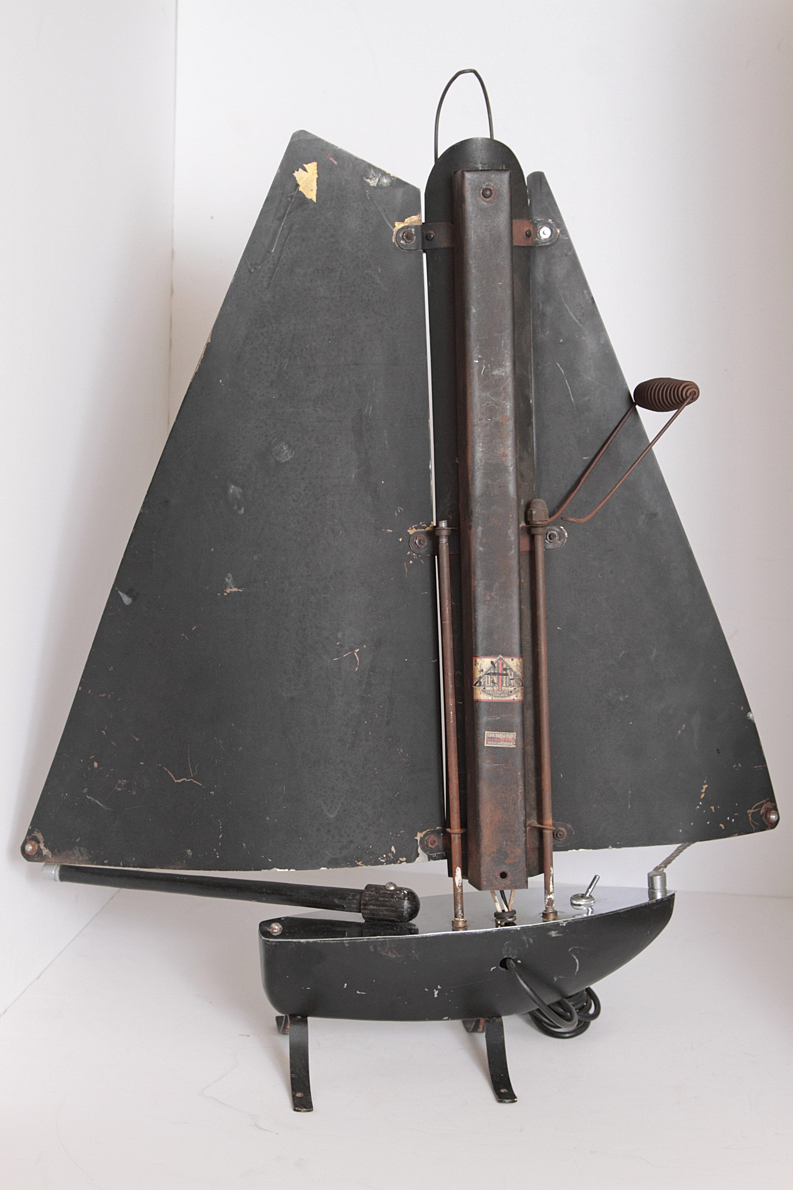 Mid-20th Century British Machine Age Sailboat Radiant Heater by Bunting Electric, circa 1930s For Sale