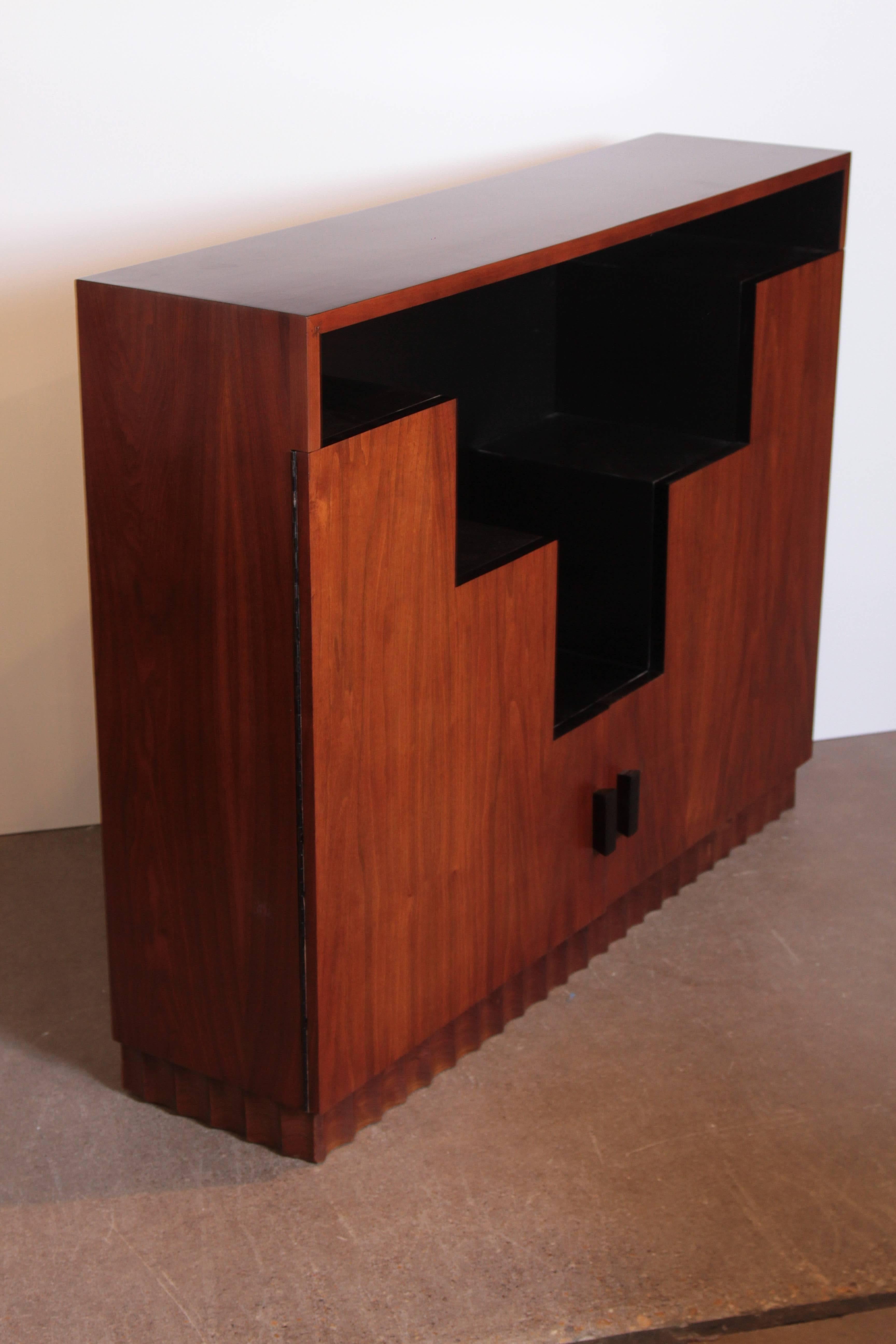 Mid-20th Century Art Deco Skyscraper Bookcase Manner Paul Frankl Display Storage Cabinet REDUCED