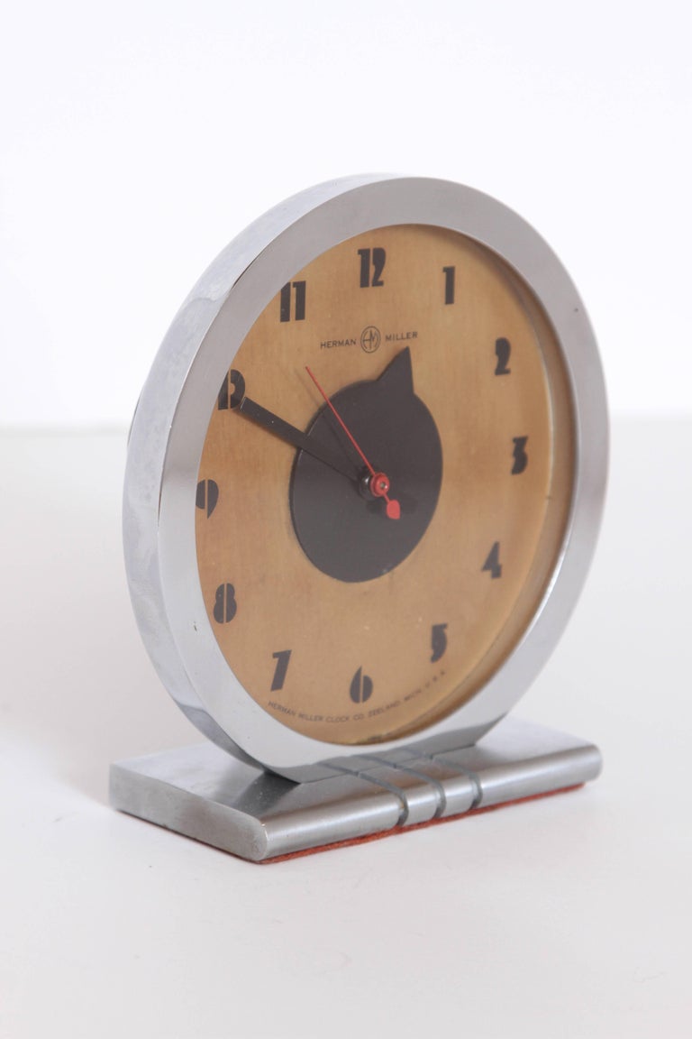 Machine Age Art Deco Gilbert Rohde for Herman Miller Iconic Desk Clock